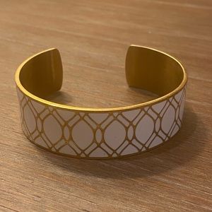 Rustic Cuff white and gold band